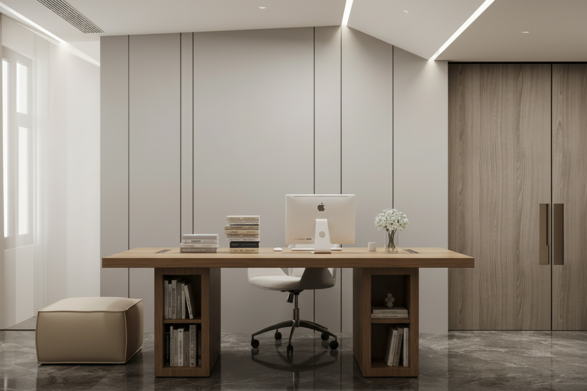 Luxury Office with Walnut Executive Storage Desk