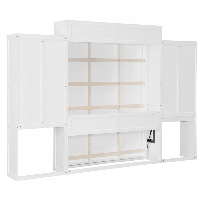 Lit escamotable queen size avec rangement et fonctionnalités intégrés
