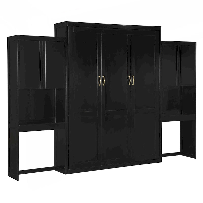Lit escamotable queen size avec rangement et fonctionnalités intégrés