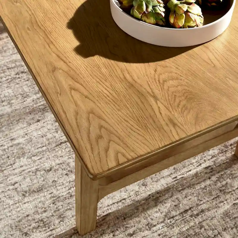 Table à manger moderne 71 en chêne clair finition scandinave