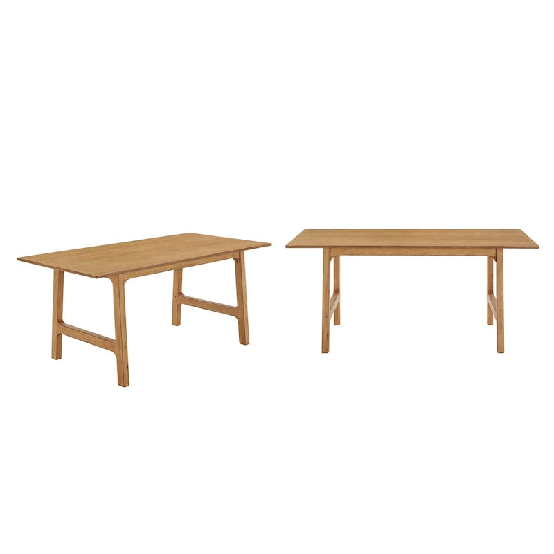 Table à manger moderne 71 en chêne clair finition scandinave