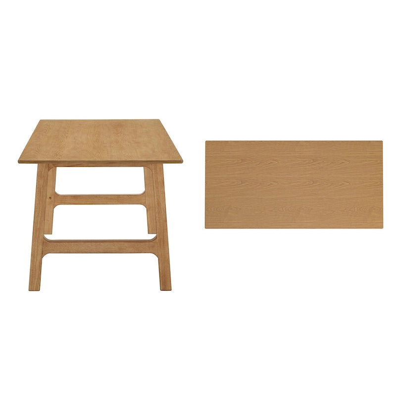 Table à manger moderne 71 en chêne clair finition scandinave