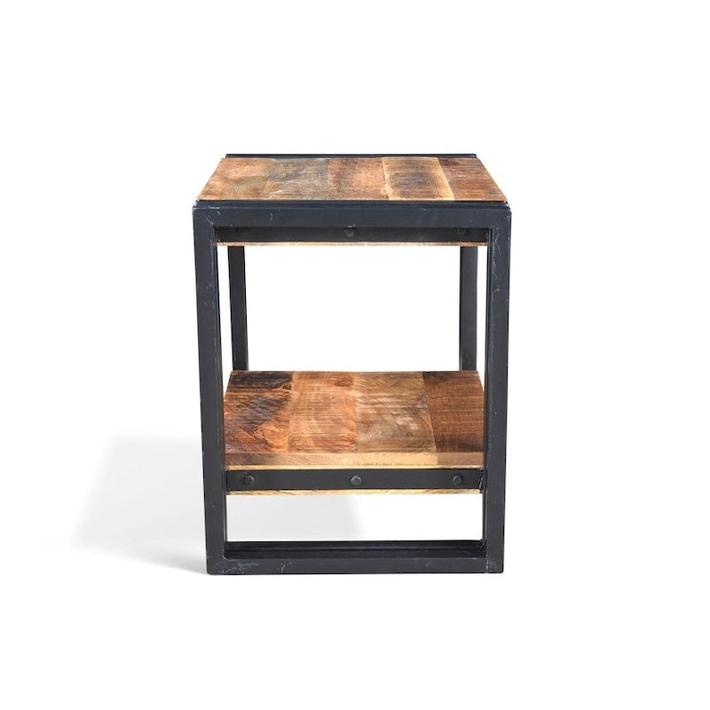Guéridon en bois (Inde) - 24 x 16 x 20
