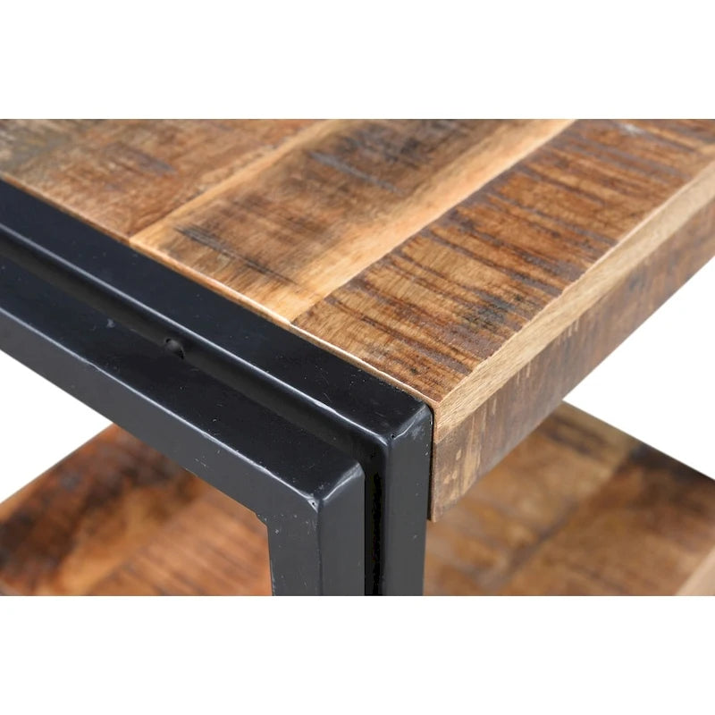 Guéridon en bois (Inde) - 24 x 16 x 20