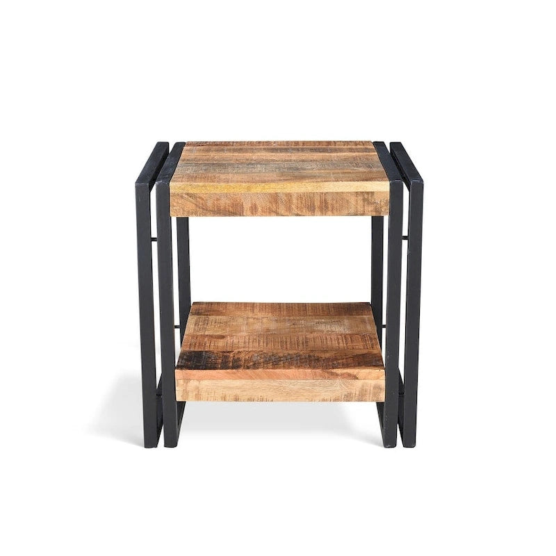 Guéridon en bois (Inde) - 24 x 16 x 20