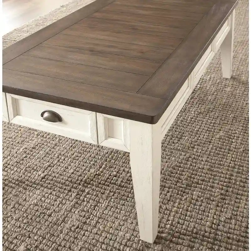 Table basse moderne avec étagère de rangement ouverte, structure en bois et métal pour salon