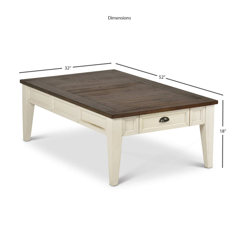 Table basse moderne avec étagère de rangement ouverte, structure en bois et métal pour salon