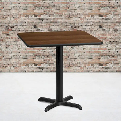 24 Square Laminate Table Top with 22 x 22 Table Height Base - 24W x 24D x 31.125H - 24W x 24D x 31.125H