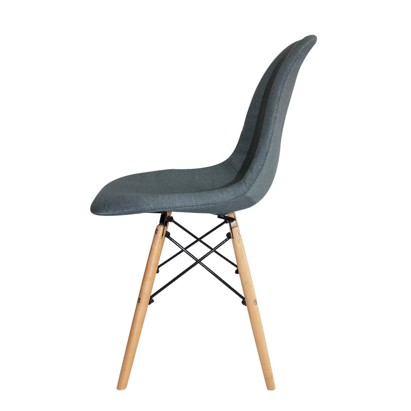 Chaises de salle à manger modernes, Tissu et Bois de hêtre