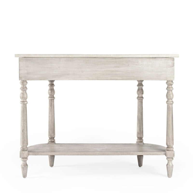 Console en marbre avec tiroir et étagère inférieure