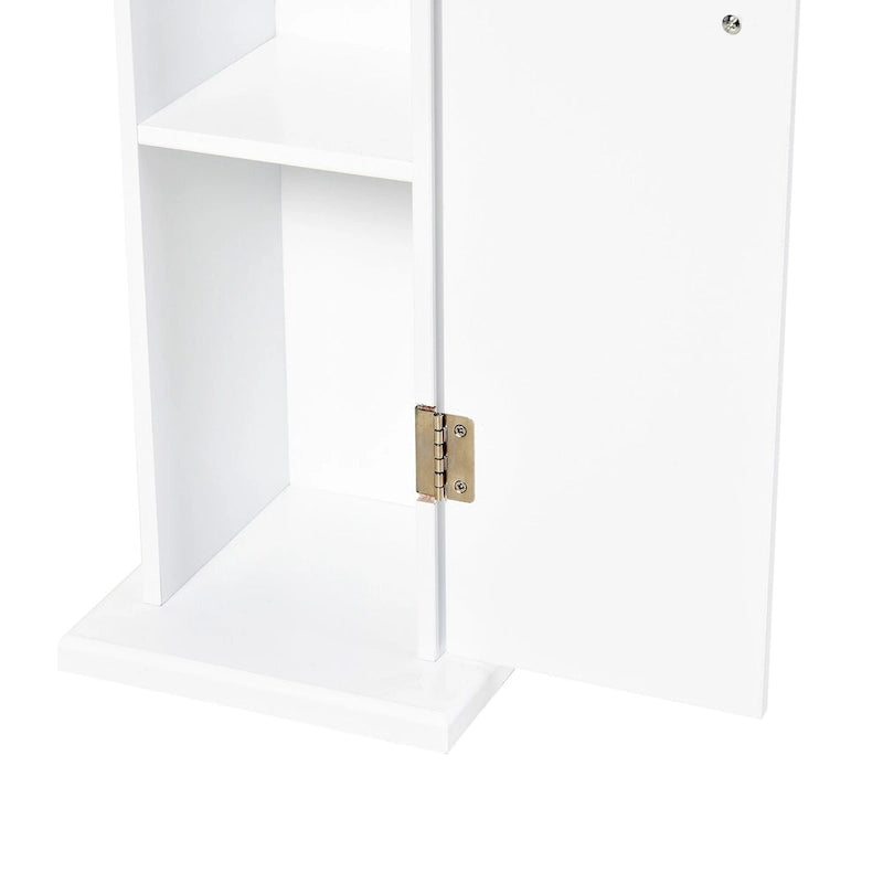 Meuble de rangement d'angle avec portes et étagères