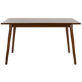 Table à manger rectangulaire 55 pouces au fini noyer ou blanc antique, 4 à 6 places – Design classique