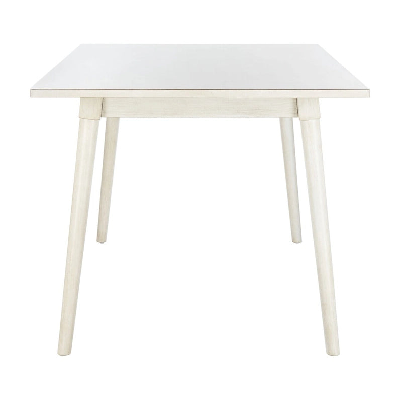 Table à manger rectangulaire 55 pouces au fini noyer ou blanc antique, 4 à 6 places – Design classique