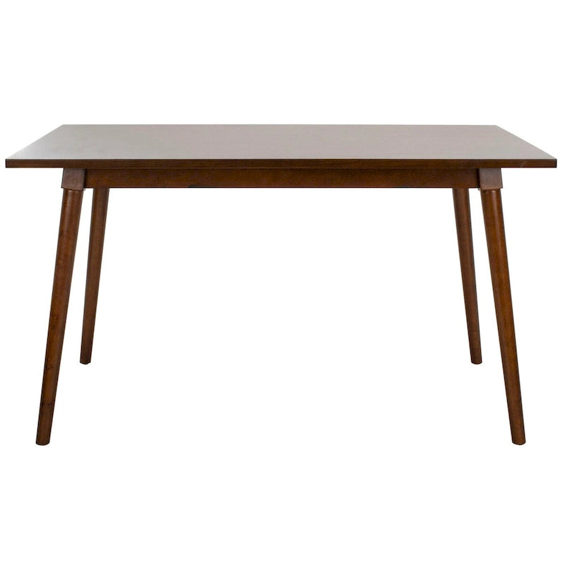 Table à manger rectangulaire 55 pouces au fini noyer ou blanc antique, 4 à 6 places – Design classique