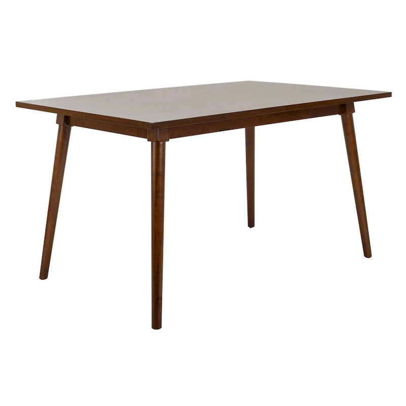 Table à manger rectangulaire 55 pouces au fini noyer ou blanc antique, 4 à 6 places – Design classique