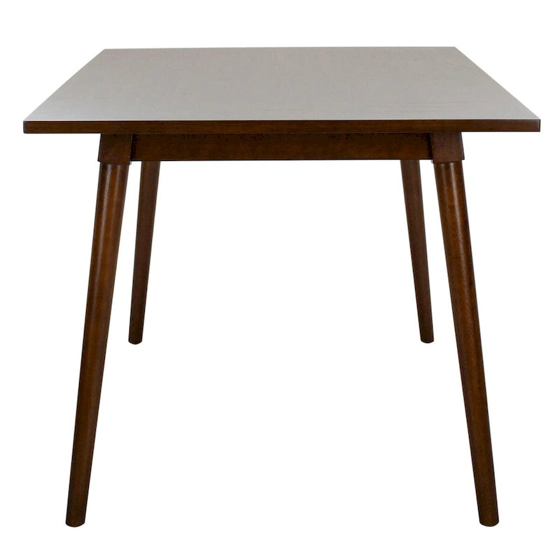 Table à manger rectangulaire 55 pouces au fini noyer ou blanc antique, 4 à 6 places – Design classique