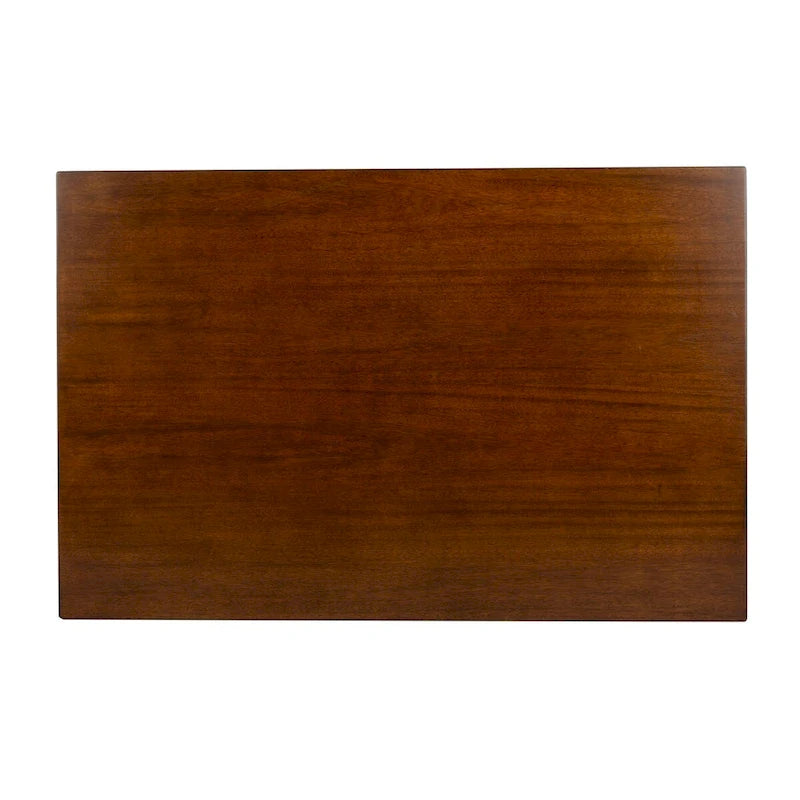Table à manger rectangulaire 55 pouces au fini noyer ou blanc antique, 4 à 6 places – Design classique
