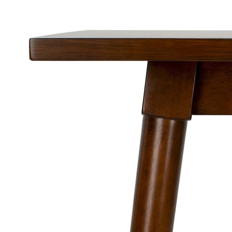 Table à manger rectangulaire 55 pouces au fini noyer ou blanc antique, 4 à 6 places – Design classique